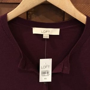 Ann Taylor Loft Sweater Cardigan Plum, XS NEW!